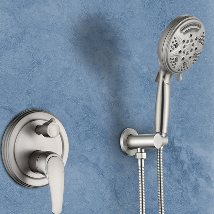 2-Handle 9-Spray Patterns Shower Faucet and Handheld Combo with 8" Round Shower Head Rainfall Shower System