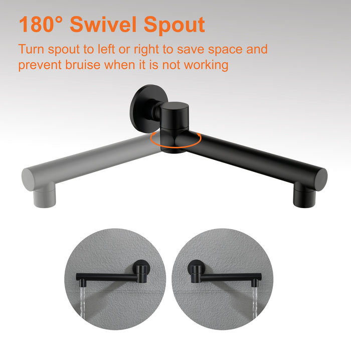 Wall-mounted rain shower system with hand shower head