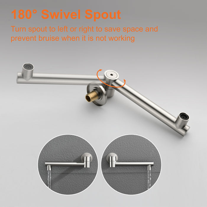 Wall-mounted rain shower system with hand shower head