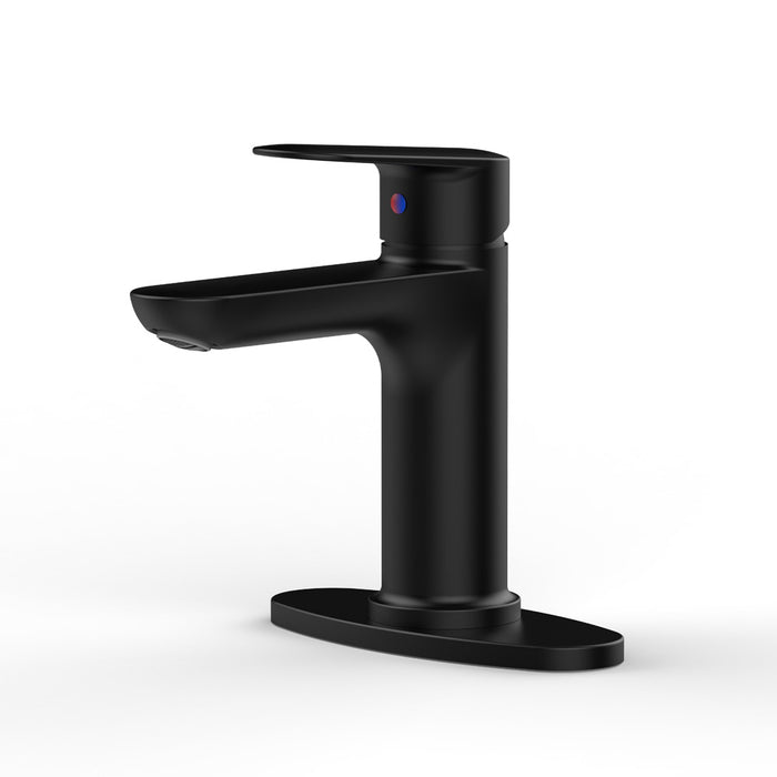 Single Handle Bathroom Faucet with Deck For 1 or 3 Holes,Laundry Vanity Sink Faucet with Two 9/16" Hoses