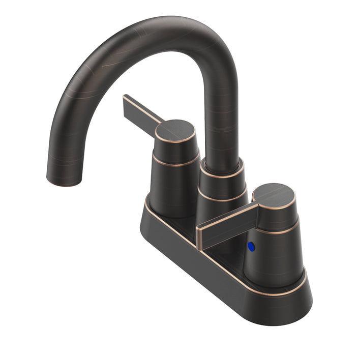 2-Handle Bathroom Sink Faucet 360 Degree High Arc Swivel Spout Centerset 4 Inch Vanity Faucet RV Bathroom Faucet 2/3 Holes