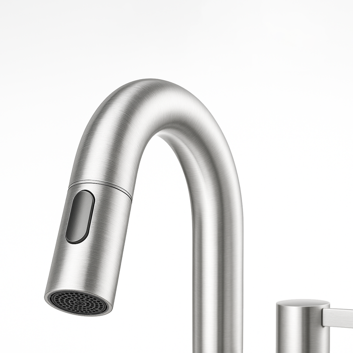 8-Inch Widespread Lavatory Faucet, 2-Handle 3-Hole with Pop-Up Drain and 360° Pull-Down Sprayer