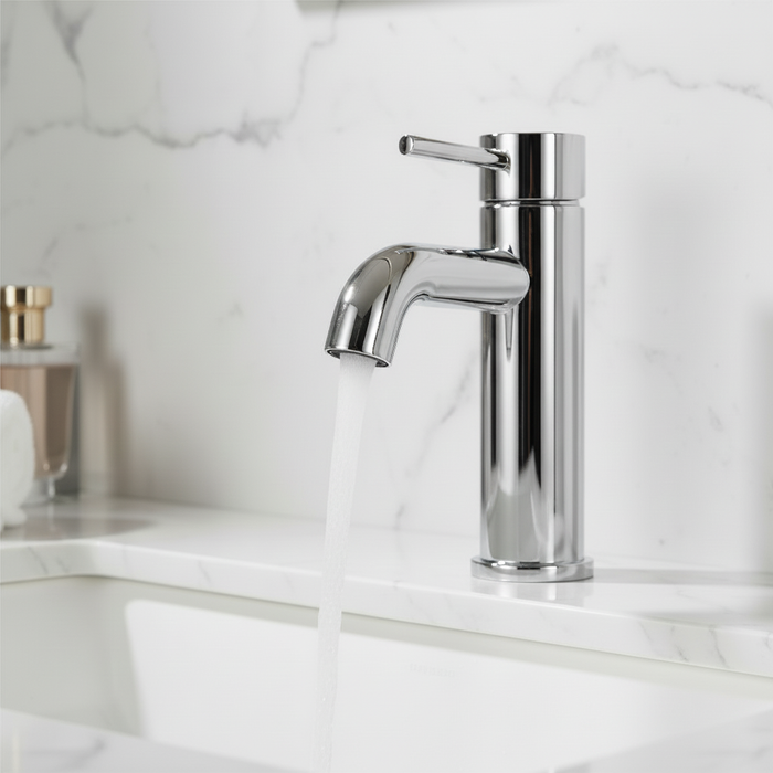 Single Handle Bathroom Faucet Lavatory Faucet Stainless Steel Single Hole