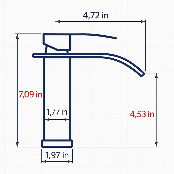 Single Handle Bathroom Faucet Lavatory Faucet Stainless Steel Single Hole