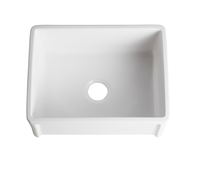 24"L x 18"W Single Bowl Ceramic Farmhouse/Apron Kitchen Sink