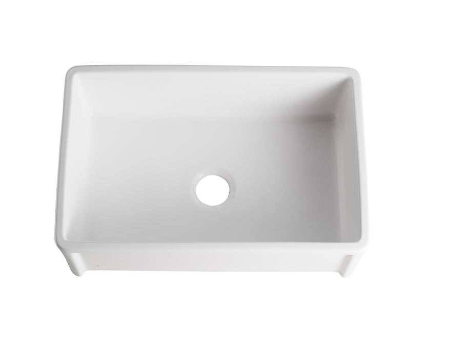 30"L x 20"W Single Bowl Ceramic Farmhouse/Apron Kitchen Sink