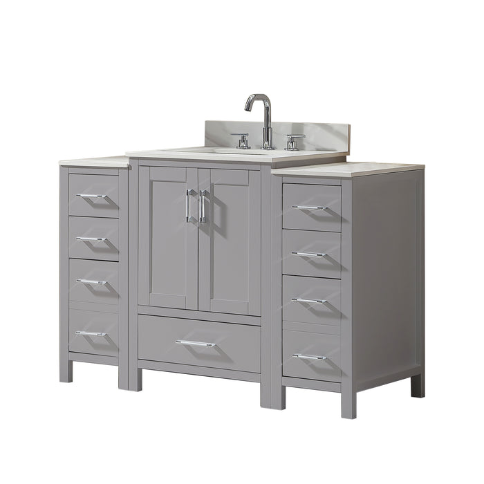 48 In. W X 22 In. D X 34 In. H Quality Single Sink Bathroom Vanity with Top Bathroom Vanity Cabinet with Sink