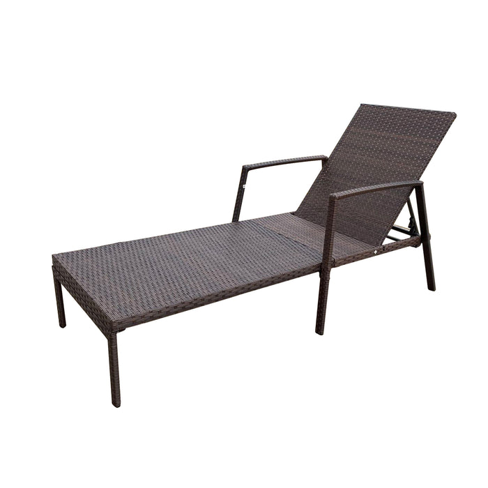 Outdoor Patio Lounge Chairs Rattan Wicker Patio Chaise Lounges Chair Brown