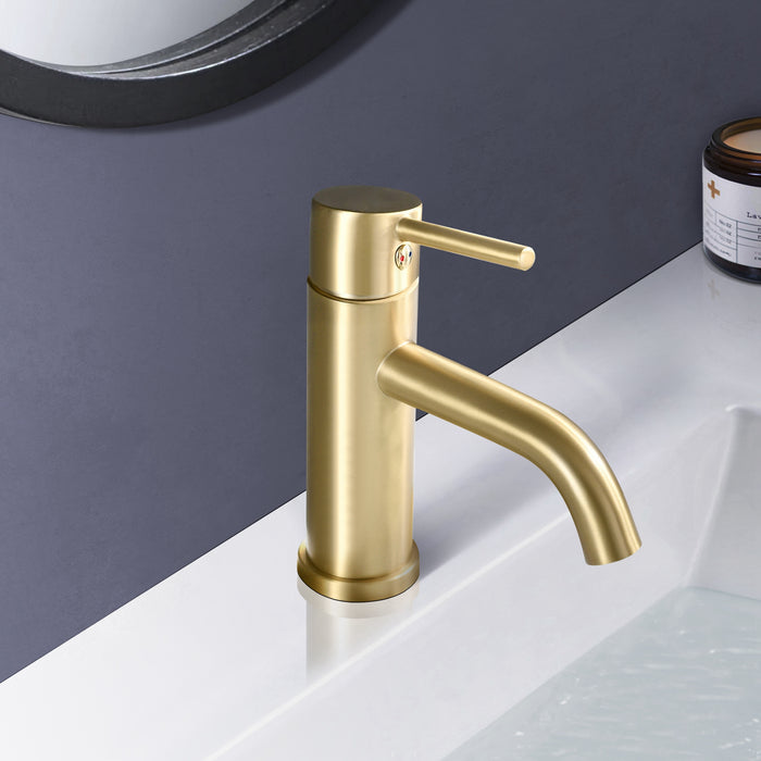Single Handle Bathroom Faucet Vessel Sink Faucet Single Hole Deck Mount Contemporary Design