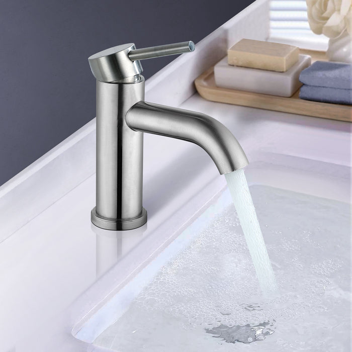 Single Handle Bathroom Faucet Vessel Sink Faucet Single Hole Deck Mount Contemporary Design