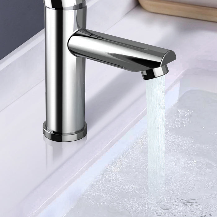 Modern Single Handle Bathroom Faucet Stainless Steel Single Hole Vanity Faucet Vessel Sink Tap Deck Mount