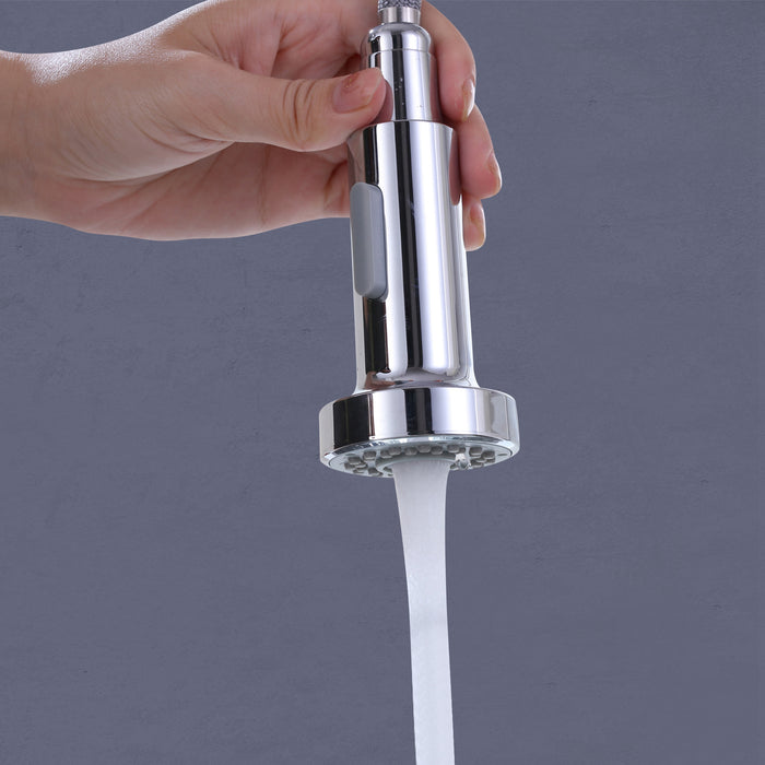 Kitchen Faucet with Pull Down Sprayer Stainless Steel Kitchen Faucet Single Handle