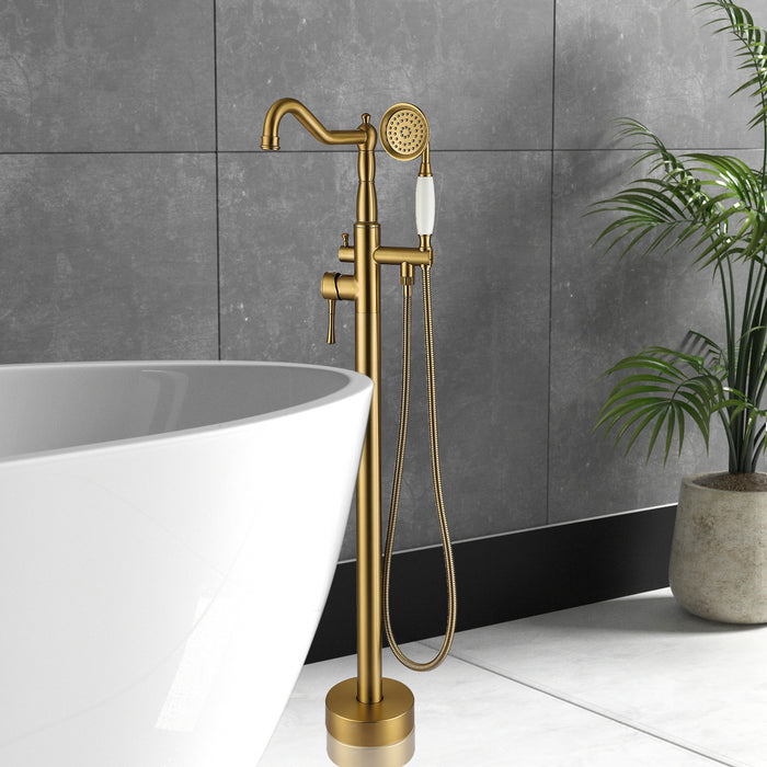 Classical Freestanding Bathtub Faucet with Hand Shower