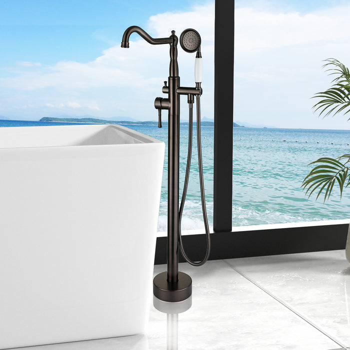 Classical Freestanding Bathtub Faucet with Hand Shower