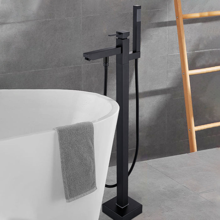 One Handle Freestanding Tub Faucet Tub Filler with Hand Shower