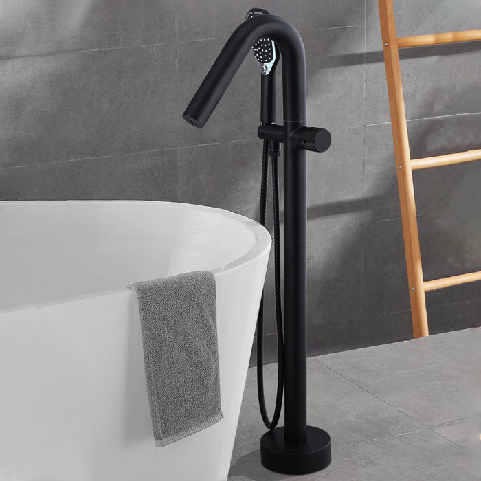 Single Handle Bathtub Faucet Swivel Switch Freestanding Tub Faucet with Hand Shower