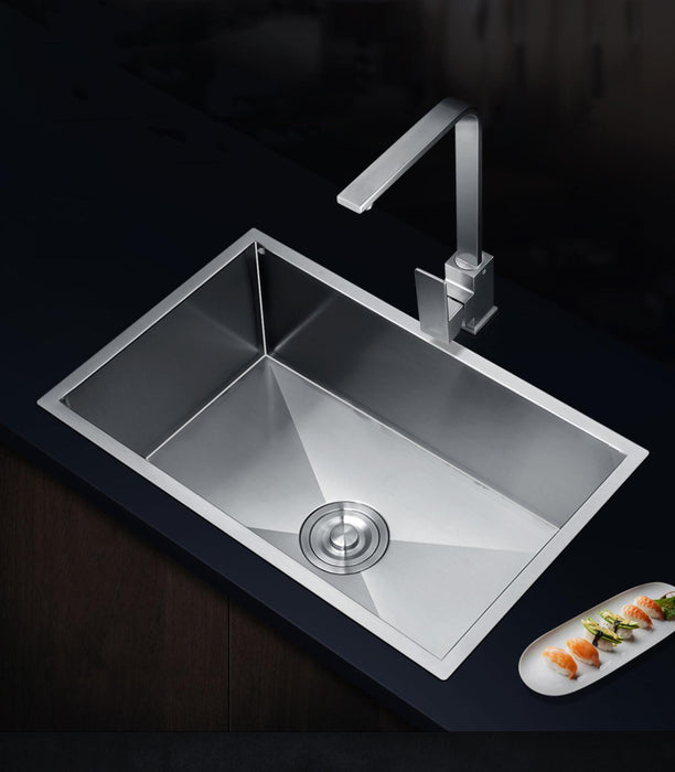 32"x19"x10" Kitchen Sink Single Bowl Stainless Steel Undermount Farmhouse SUS304 Sink with Grid and Strainer