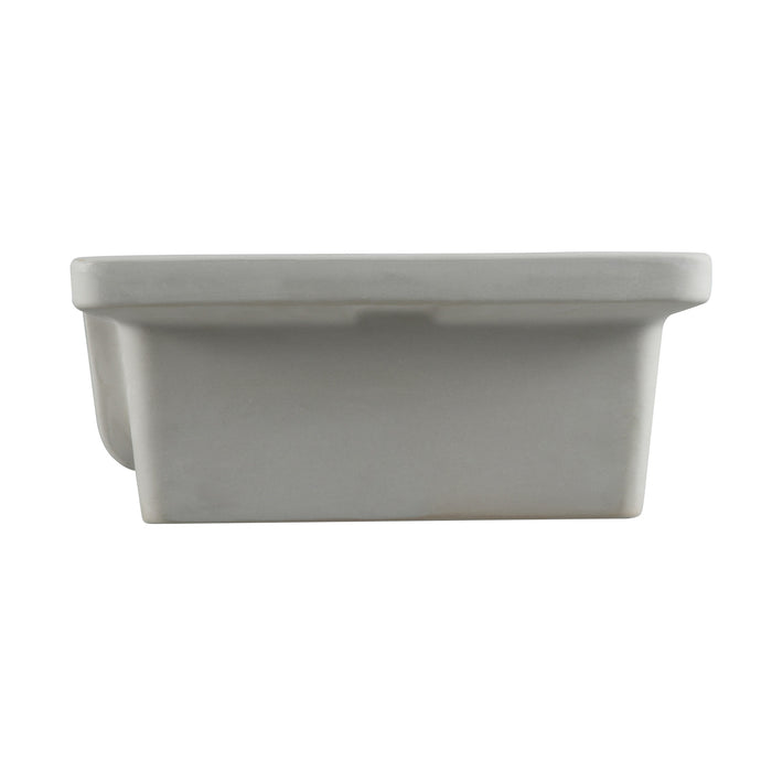 19.75" L x 15.5" W White Ceramic Square Vessel Bathroom Sink