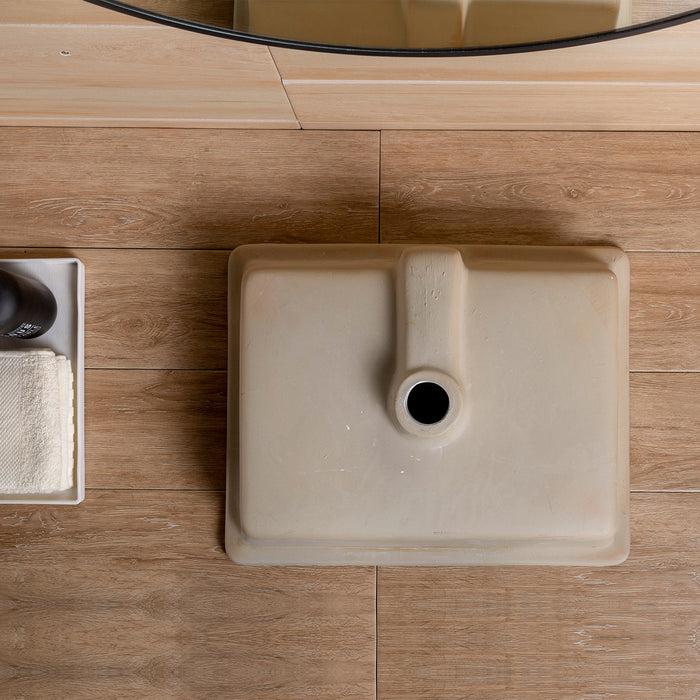 19.63" L x 15.75" W Undermount Bathroom Sink Basin in White Ceramic