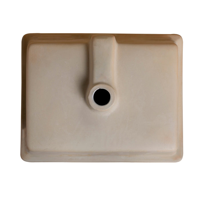 19.63" L x 15.75" W Undermount Bathroom Sink Basin in White Ceramic