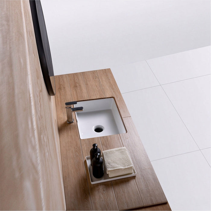 19.63" L x 15.75" W Undermount Bathroom Sink Basin in White Ceramic