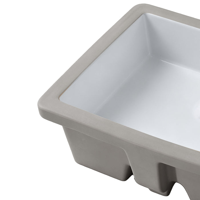 19.63" L x 15.75" W Undermount Bathroom Sink Basin in White Ceramic