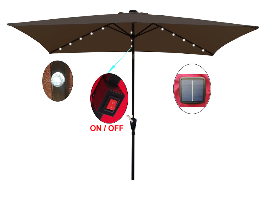 10FT Patio Umbrella Outdoor Market Table Umbrella for Garden, Lawn & Yard