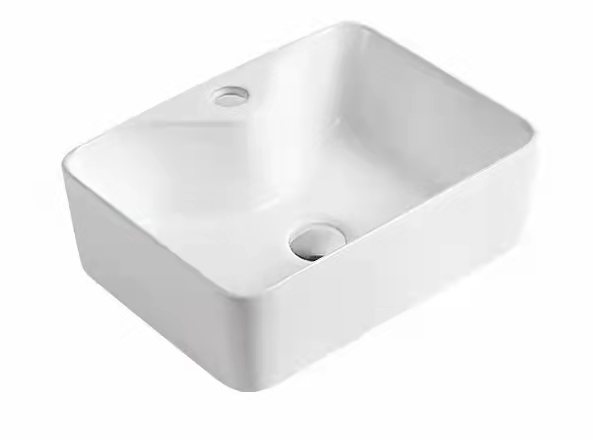18.88"L x 15" W White Ceramic Rectangular Vessel Bathroom Sink