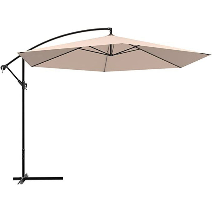 12 FT Outdoor Patio Umbrella Pool Beach Umbrella for Garden Backyard, Champagne