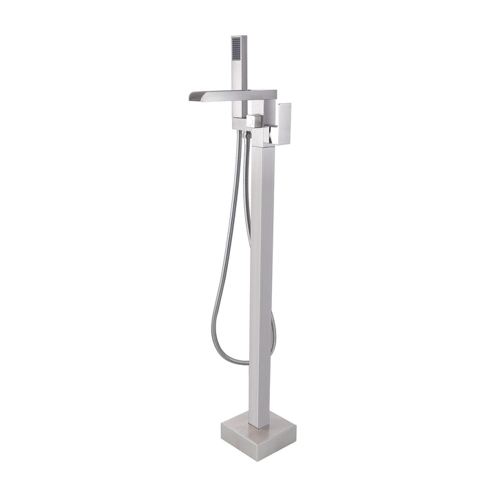 Single Handle Freestanding Bathtub Faucet with Hand Held Shower