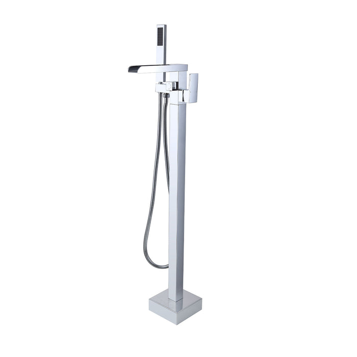 Single Handle Freestanding Bathtub Faucet with Hand Held Shower