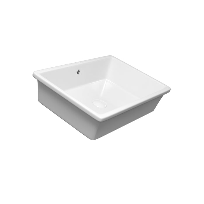 19.63" L x 15.75" W Undermount Bathroom Sink Basin in White Ceramic